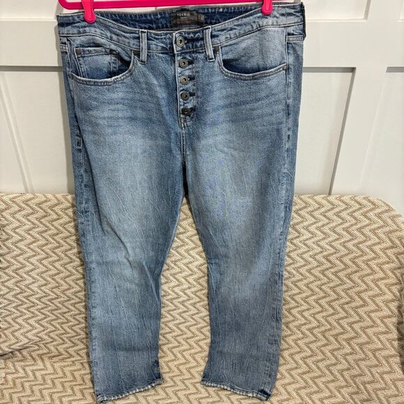 Torrid High Rise Straight Jeans Button Fly Split Hem - Picture 1 of 7